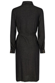 Ina LS Shirt Dress | Black Gold | Kjole fra Liberté
