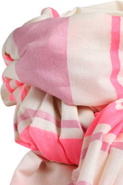 Jana Scarf | Pink | Tørklæde med vævede striber fra Stylesnob
