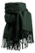 JOLI SCARF | Dark Green | Tørklæde med frynser fra STYLESNOB