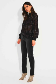 Jiana Blouse | Black w. Moonbeam | Bluse fra Freequent