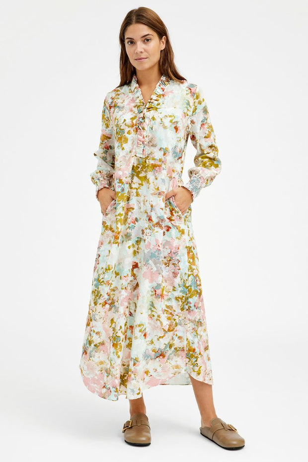 Kjole | Pink Print | Joy, dress with print – Lisen.dk