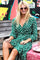 Clarine Wrap Dress Print | Green | Kjole fra American Dreams