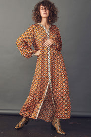 Kathrin KB Dress | Honey Gringer | Lang kjole med print fra Karen By Simonsen