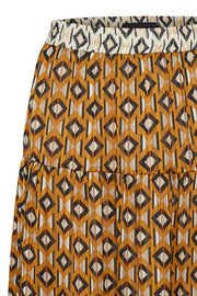 KathrinKB Skirt | Honey Ginger | Maxi nederdel med print fra Karen By Simonsen