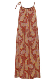 SIENNA PAISLEY TIE DRESS | Mellemlang kjole fra KARMAMIA