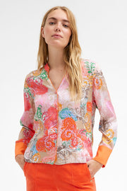 Katelin shirt | Rose Orchid w. Coral Print | Skjorte fra Gustav