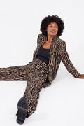 Kit Pant | Schwarz mit silbernem Nerz | Hose von Freequent