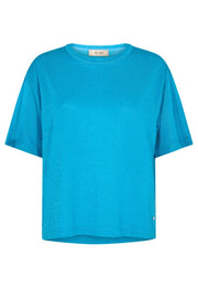 Kit SS Tee | Blue Aster | T-shirt fra Mos Mosh