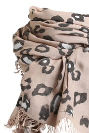 Leopa scarf | Stone | Tørklæde med dyreprint fra Stylesnob
