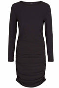 Alma Langes Kleid | Schwarz | Kleid mit Falten von Liberté Essentiel