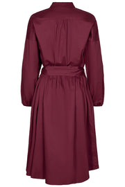 Katie Shirt Dress | Burgundy | Maxi skjorte kjole fra Liberté