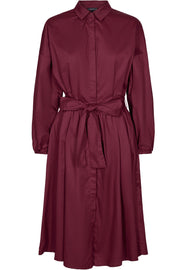 Katie Shirt Dress | Burgundy | Maxi skjorte kjole fra Liberté