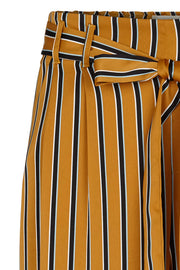 AILA PANTS | Sennep farvet | Stribet bukser fra LOLLYS LAUNDRY