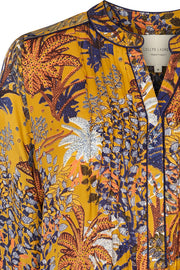 HELENA SHIRT | Varm gul med print | Skjorte fra LOLLYS LAUNDRY