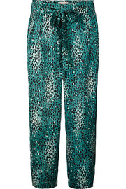 AILA PANTS | Turkis blå | Leopard bukser fra LOLLY'S LAUNDRY