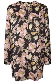 LENORA SHIRT | Flower Print | Skjortekjole fra LOLLYS LAUNDRY