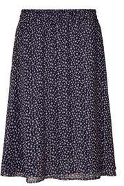 Cuba Skirt | Dot print | Mørkeblå nederdel med prikker fra Lolly's Laundry