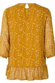 Jenny blouse | Mustard | Bluse med print fra Lollys Laundry