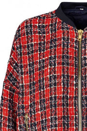 Wilma Jacket | Rød | Termo jakke med tern fra Lollys Laundry