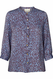 Amalie shirt | Blå | Skjorte med print fra Lollys Laundry