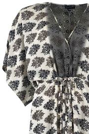 LUNA waistline kaftan dress | Grey Lilly | Kjole fra Black Colour