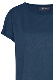 Kay Tee | Navy Iris | T-shirt med glimmer fra Mos Mosh