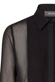 Lucky Sheer Shirt | Black | Gennemsigtig skjorte fra Mos Mosh