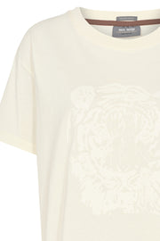 Tiger O-SS Tee | Ecru | T-shirt fra Mos Mosh