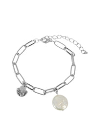 Katrine | Sølv | Armbånd med perle fra By L'lle