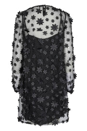 Lamilla Ls Dress | Black Glitter Flower | Kjole fra Liberté