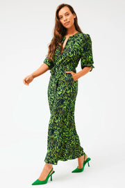 Lesandra Dress | Lime Green W. Black | Kjole fra Freequent