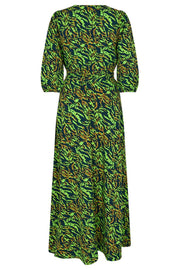 Lesandra Dress | Lime Green W. Black | Kjole fra Freequent