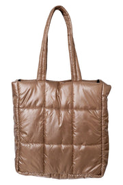 Lucky Quilt Nylon Shopper Bag | Nougat | Taske fra Black Colour