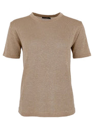 Lura Knit T-shirt | Gold | Strik fra Black Colour