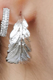 Lusia Blad Hoop | Sølv | Blad øreringe fra By Lil