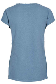 Troy Tee SS | Vintage Blue | T-shirt fra Mos Mosh