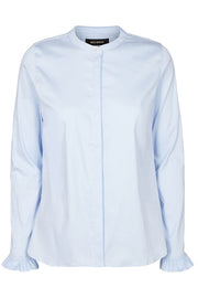 MATTIE SHIRT | Light blue | Skjorte med flæse fra MOS MOSH
