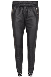 LEVON LEATHER PANT | Læder bukser med stribe fra MOS MOSH