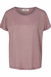 Kay tee | Mørk rosa | T-shirt med glimmer fra Mos Mosh