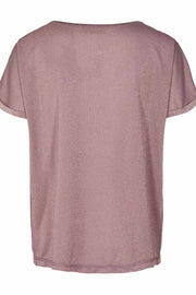 Kay tee | Mørk rosa | T-shirt med glimmer fra Mos Mosh