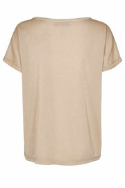 Kay Tee | Gold  | T-shirt med glimmer fra Mos Mosh