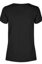 ARDEN V-NECK TEE | Black | Sort t-shirt fra MOS MOSH