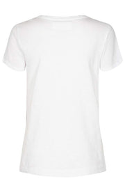 ARDEN V-NECK TEE | White | Hvid t-shirt fra MOS MOSH