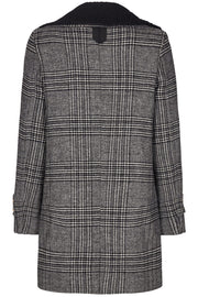 Miranda Check Coat | Grå | Uld jakke med tern fra MOS MOSH