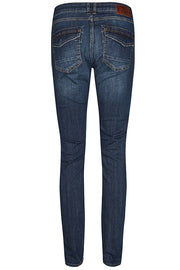 NAOMI FEATHER JEANS | Blå | Jeans med perler på lomme fra MOS MOSH