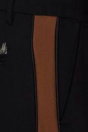 BLAKE CLUB PANT | Sort | Bukser med brun stribe fra MOS MOSH