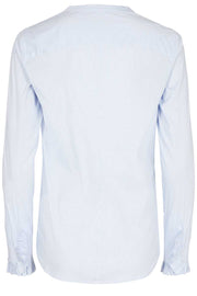 Mattie Stripe Shirt | Light blue | Stribet skjorte fra MOS MOSH