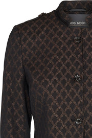 Wall Rocco Jacket | Sort | Blazer jakke med kobber print fra Mos Mosh