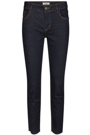 Sumner Hybrid Jeans | Mørkeblå | Ankel jeans i mørk denim fra Mos Mosh