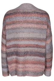 Nayla Stripe Knit | Rosa | Strik trøje med striber fra Mos Mosh